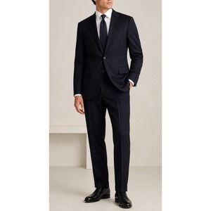 Lauren Ralph Lauren VTG 90's Men's suit dark navy pinstripe 100% wool, 40S 34x30